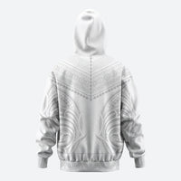 Niue White Sunday Zip Hoodie Aho Tapu Fanau Hiapo Pattern LT14 - Polynesian Pride