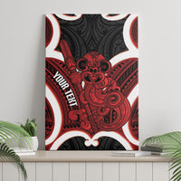 Whero Aotearoa Atua Tumatauenga Personalised Canvas Wall Art Maori God Of War Tiki With Taiaha LT14 - Polynesian Pride