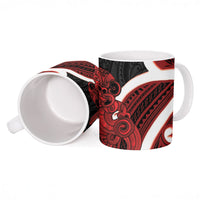 Whero Aotearoa Atua Tumatauenga Ceramic Mug Maori God Of War Tiki With Taiaha LT14 - Polynesian Pride