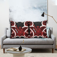 Whero Aotearoa Atua Tumatauenga Personalised Pillow Cover Maori God Of War Tiki With Taiaha LT14 - Polynesian Pride