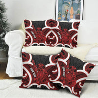 Whero Aotearoa Atua Tumatauenga Personalised Pillow Cover Maori God Of War Tiki With Taiaha LT14 - Polynesian Pride
