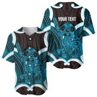 Kikorangi Aotearoa Atua Tumatauenga Personalised Baseball Jersey Maori God Of War Tiki With Taiaha LT14 - Polynesian Pride