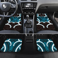 Kikorangi Aotearoa Atua Tumatauenga Personalised Car Mats Maori God Of War Tiki With Taiaha LT14 Set 4pcs Blue - Polynesian Pride
