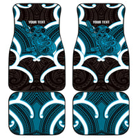 Kikorangi Aotearoa Atua Tumatauenga Personalised Car Mats Maori God Of War Tiki With Taiaha LT14 - Polynesian Pride