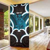 Kikorangi Aotearoa Atua Tumatauenga Personalised Door Cover Maori God Of War Tiki With Taiaha LT14 - Polynesian Pride