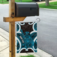 Kikorangi Aotearoa Atua Tumatauenga Personalised Garden Flag Maori God Of War Tiki With Taiaha LT14 - Polynesian Pride
