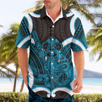 Kikorangi Aotearoa Atua Tumatauenga Personalised Hawaiian Shirt Maori God Of War Tiki With Taiaha LT14 - Polynesian Pride