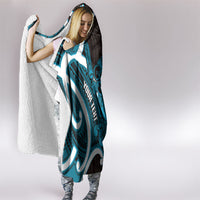 Kikorangi Aotearoa Atua Tumatauenga Personalised Hooded Blanket Maori God Of War Tiki With Taiaha LT14 - Polynesian Pride