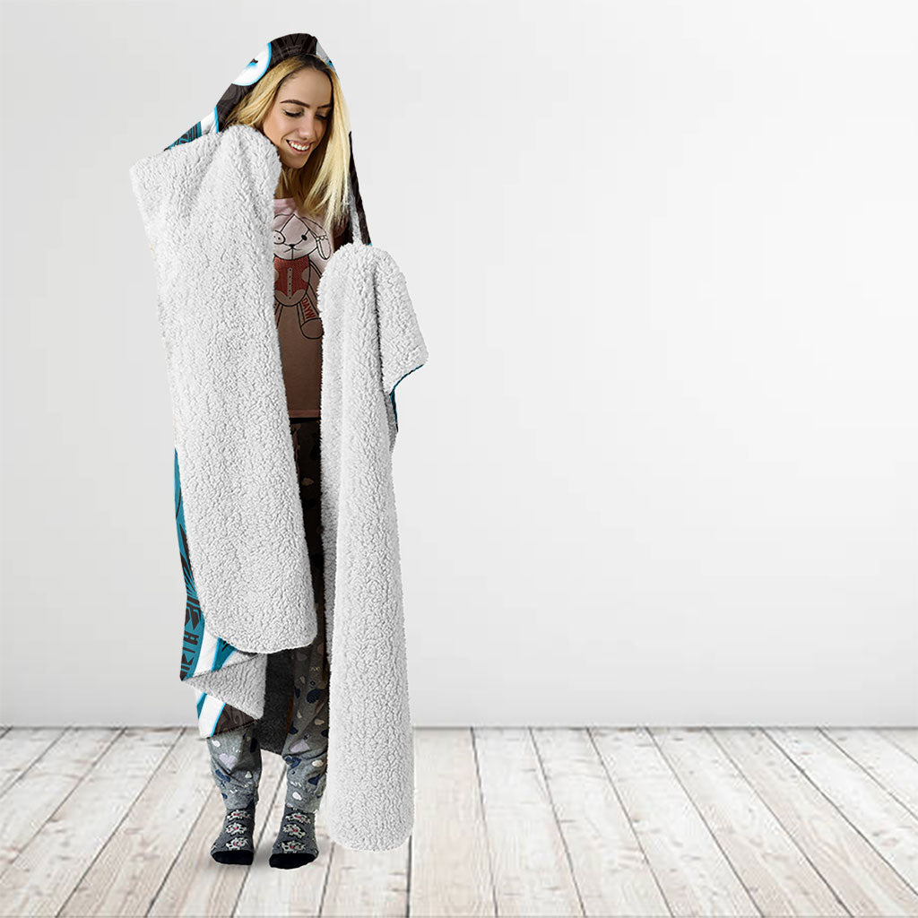 Kikorangi Aotearoa Atua Tumatauenga Personalised Hooded Blanket Maori God Of War Tiki With Taiaha LT14 - Polynesian Pride