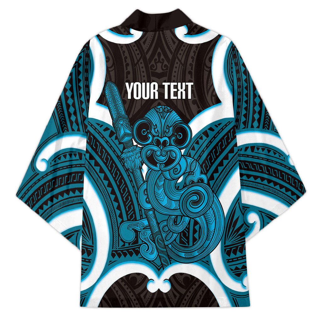 Kikorangi Aotearoa Atua Tumatauenga Personalised Kimono Maori God Of War Tiki With Taiaha LT14 - Polynesian Pride