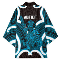 Kikorangi Aotearoa Atua Tumatauenga Personalised Kimono Maori God Of War Tiki With Taiaha LT14 - Polynesian Pride