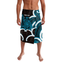 Kikorangi Aotearoa Atua Tumatauenga Personalised Lavalava Maori God Of War Tiki With Taiaha LT14 Blue - Polynesian Pride