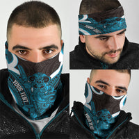 Kikorangi Aotearoa Atua Tumatauenga Personalised Neck Gaiter Maori God Of War Tiki With Taiaha LT14 - Polynesian Pride