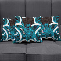 Kikorangi Aotearoa Atua Tumatauenga Personalised Pillow Cover Maori God Of War Tiki With Taiaha LT14 - Polynesian Pride