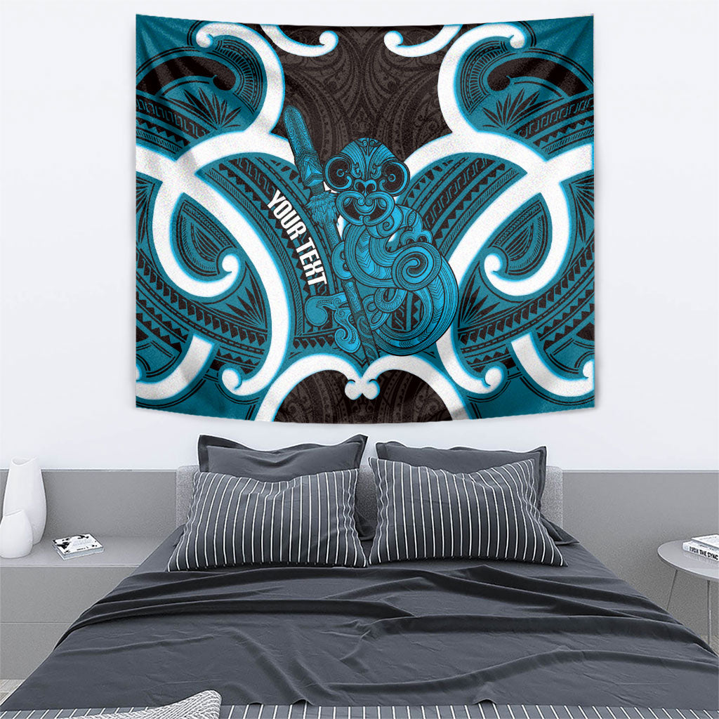 Kikorangi Aotearoa Atua Tumatauenga Personalised Tapestry Maori God Of War Tiki With Taiaha LT14 - Polynesian Pride