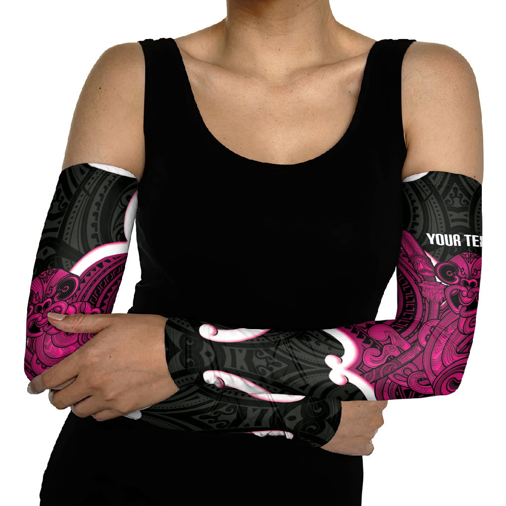 Mawhero Aotearoa Atua Tumatauenga Personalised Arm Sleeves Maori God Of War Tiki With Taiaha LT14 - Polynesian Pride