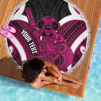 Mawhero Aotearoa Atua Tumatauenga Personalised Beach Blanket Maori God Of War Tiki With Taiaha LT14 - Polynesian Pride
