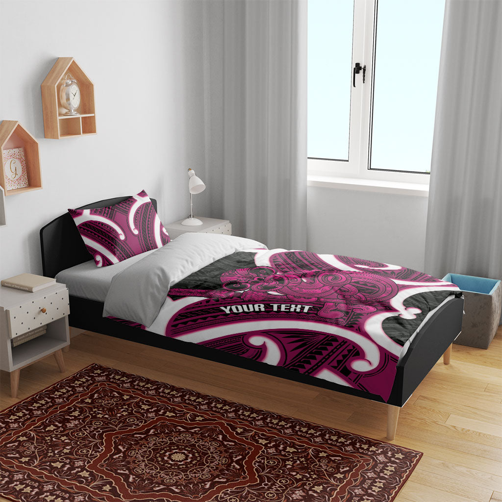 Mawhero Aotearoa Atua Tumatauenga Personalised Bedding Set Maori God Of War Tiki With Taiaha LT14 - Polynesian Pride