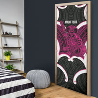 Mawhero Aotearoa Atua Tumatauenga Personalised Door Cover Maori God Of War Tiki With Taiaha LT14 - Polynesian Pride