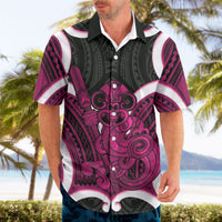 Mawhero Aotearoa Atua Tumatauenga Personalised Hawaiian Shirt Maori God Of War Tiki With Taiaha LT14 - Polynesian Pride
