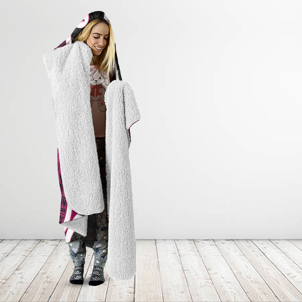 Mawhero Aotearoa Atua Tumatauenga Personalised Hooded Blanket Maori God Of War Tiki With Taiaha LT14 - Polynesian Pride