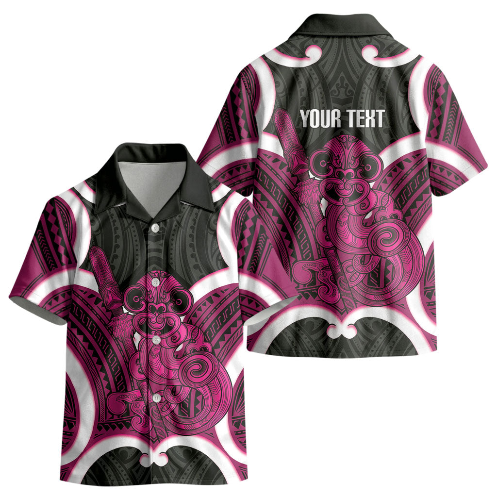 Mawhero Aotearoa Atua Tumatauenga Personalised Kid Hawaiian Shirt Maori God Of War Tiki With Taiaha LT14 - Polynesian Pride