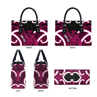 Mawhero Aotearoa Atua Tumatauenga Personalised Leather Bag Maori God Of War Tiki With Taiaha LT14 - Polynesian Pride