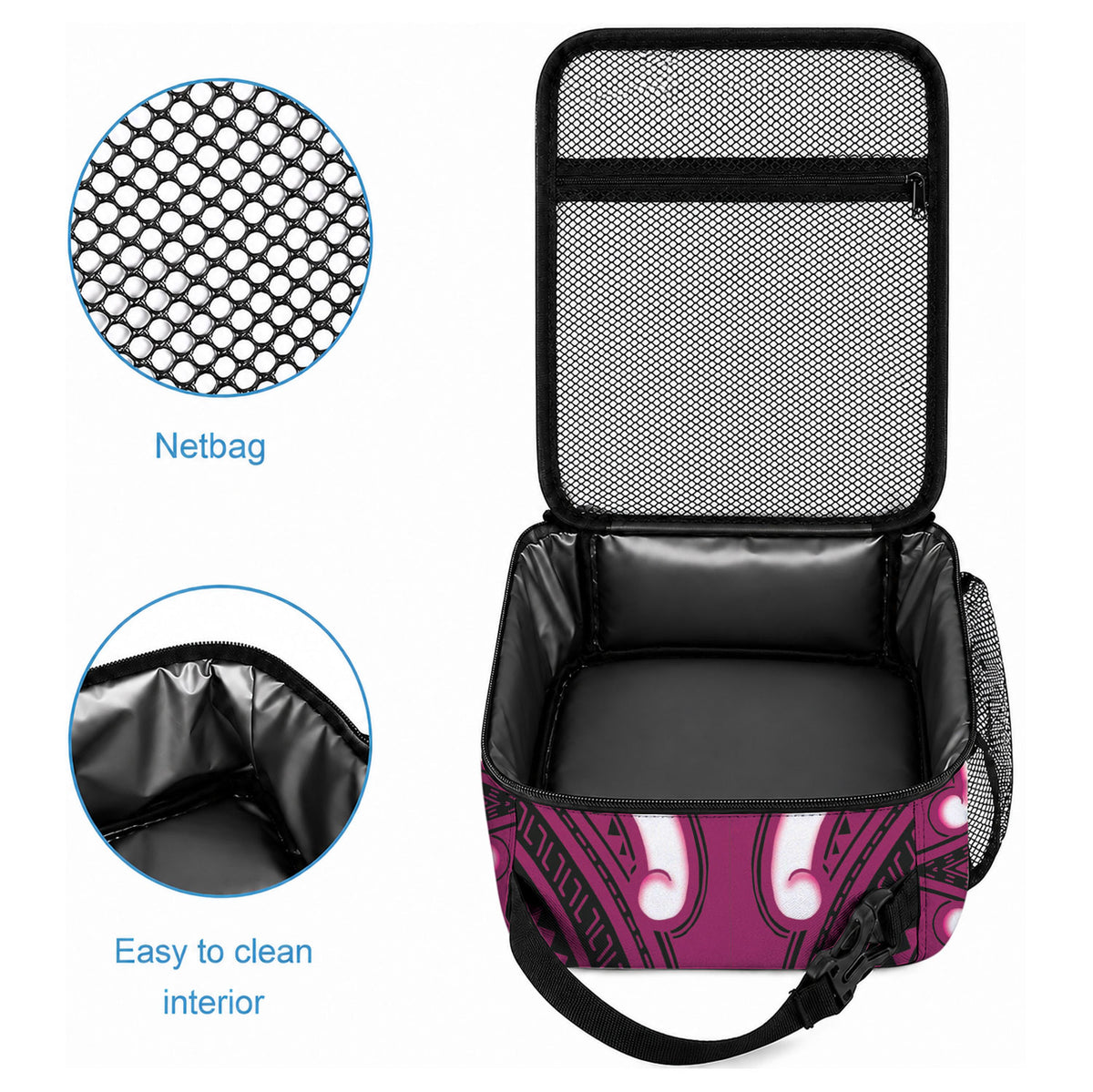 Mawhero Aotearoa Atua Tumatauenga Personalised Lunch Bag Maori God Of War Tiki With Taiaha