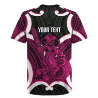 Mawhero Aotearoa Atua Tumatauenga Personalised Rugby Jersey Maori God Of War Tiki With Taiaha LT14 - Polynesian Pride