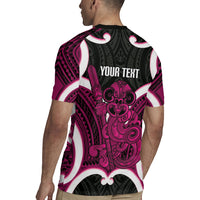 Mawhero Aotearoa Atua Tumatauenga Personalised Rugby Jersey Maori God Of War Tiki With Taiaha LT14 - Polynesian Pride