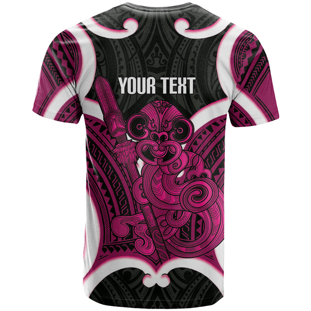 Mawhero Aotearoa Atua Tumatauenga Personalised T Shirt Maori God Of War Tiki With Taiaha LT14 - Polynesian Pride