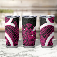 Mawhero Aotearoa Atua Tumatauenga Tumbler Cup Maori God Of War Tiki With Taiaha LT14 - Polynesian Pride
