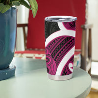 Mawhero Aotearoa Atua Tumatauenga Tumbler Cup Maori God Of War Tiki With Taiaha LT14 - Polynesian Pride