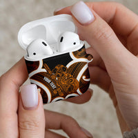 Karaka Aotearoa Atua Tumatauenga Personalised AirPods Case Maori God Of War Tiki With Taiaha LT14 - Polynesian Pride