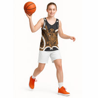 Karaka Aotearoa Atua Tumatauenga Personalised Basketball Jersey Maori God Of War Tiki With Taiaha LT14 - Polynesian Pride