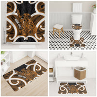 Karaka Aotearoa Atua Tumatauenga Personalised Bathroom Set Maori God Of War Tiki With Taiaha LT14 - Polynesian Pride
