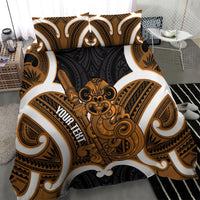Karaka Aotearoa Atua Tumatauenga Personalised Bedding Set Maori God Of War Tiki With Taiaha LT14 - Polynesian Pride
