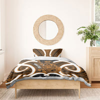 Karaka Aotearoa Atua Tumatauenga Personalised Bedding Set Maori God Of War Tiki With Taiaha LT14 - Polynesian Pride