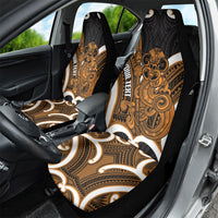 Karaka Aotearoa Atua Tumatauenga Personalised Car Seat Cover Maori God Of War Tiki With Taiaha LT14 - Polynesian Pride