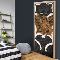 Karaka Aotearoa Atua Tumatauenga Personalised Door Cover Maori God Of War Tiki With Taiaha LT14 - Polynesian Pride