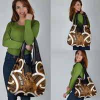 Karaka Aotearoa Atua Tumatauenga Personalised Grocery Bag Maori God Of War Tiki With Taiaha LT14 - Polynesian Pride