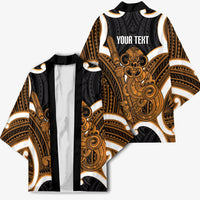 Karaka Aotearoa Atua Tumatauenga Personalised Kimono Maori God Of War Tiki With Taiaha LT14 - Polynesian Pride
