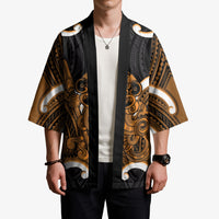 Karaka Aotearoa Atua Tumatauenga Personalised Kimono Maori God Of War Tiki With Taiaha LT14 - Polynesian Pride