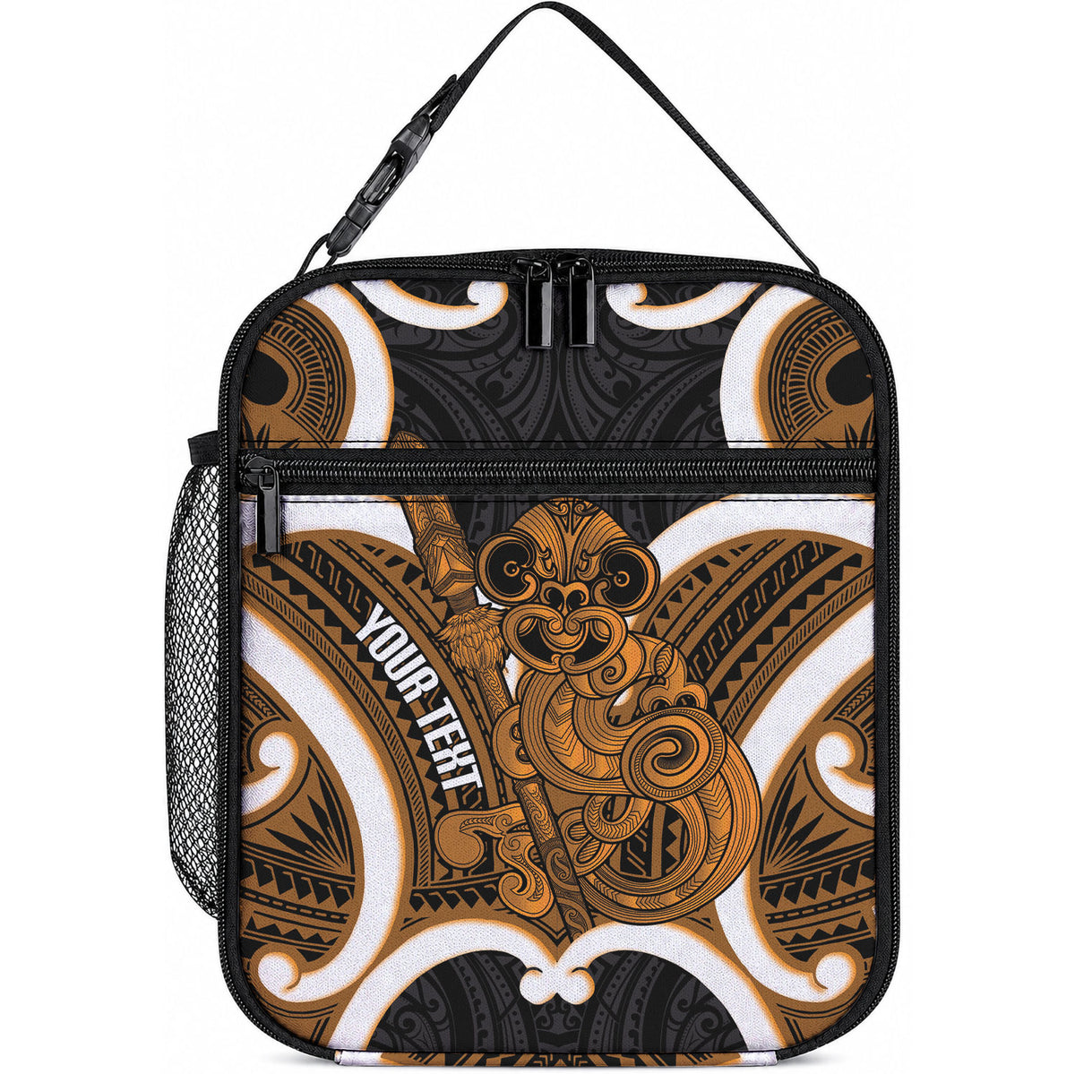 Karaka Aotearoa Atua Tumatauenga Personalised Lunch Bag Maori God Of War Tiki With Taiaha