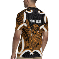 Karaka Aotearoa Atua Tumatauenga Personalised Rugby Jersey Maori God Of War Tiki With Taiaha LT14 - Polynesian Pride