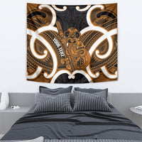 Karaka Aotearoa Atua Tumatauenga Personalised Tapestry Maori God Of War Tiki With Taiaha LT14 - Polynesian Pride