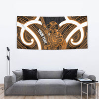 Karaka Aotearoa Atua Tumatauenga Personalised Tapestry Maori God Of War Tiki With Taiaha LT14 - Polynesian Pride