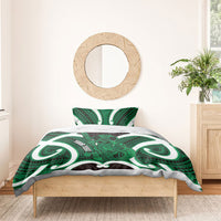 Kakariki Aotearoa Atua Tumatauenga Personalised Bedding Set Maori God Of War Tiki With Taiaha LT14 - Polynesian Pride
