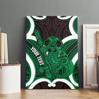 Kakariki Aotearoa Atua Tumatauenga Personalised Canvas Wall Art Maori God Of War Tiki With Taiaha LT14 - Polynesian Pride