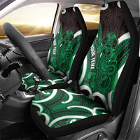 Kakariki Aotearoa Atua Tumatauenga Personalised Car Seat Cover Maori God Of War Tiki With Taiaha LT14 - Polynesian Pride